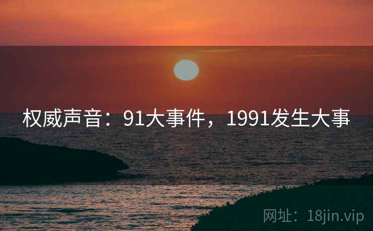 权威声音：91大事件，1991发生大事